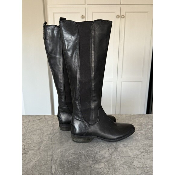 Sam Edelman Paradox  Lack Leather Riding Boots  Sz 7.5 - Picture 1 of 7